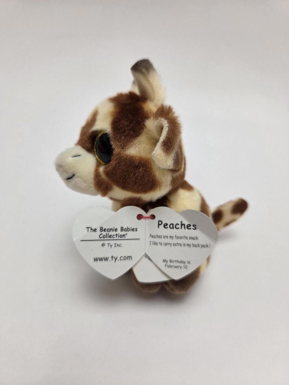 Ty Key Chain “Peaches” the Giraffe - Plastic Key Clip (4 inch) - Picture 4 of 4